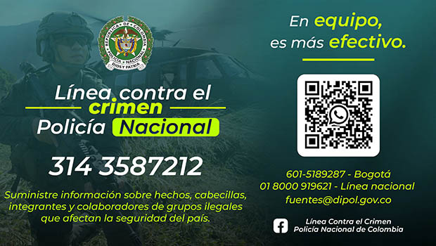 Línea contra el crimen Policía Nacional 