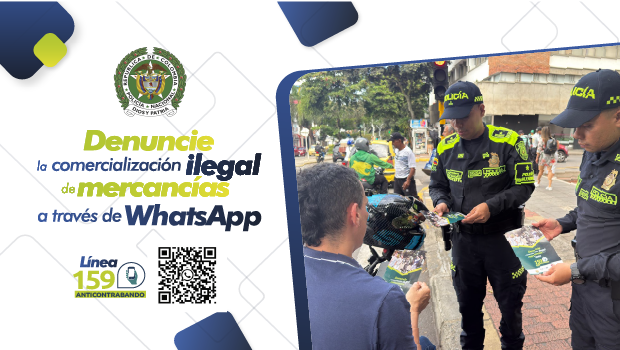 Juntos protegemos lo nuestro, línea Anticontrabando 159. ¡Denuncia!