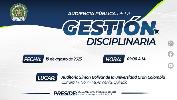 Invitación rendición de cuentas para la gestión disciplinaria