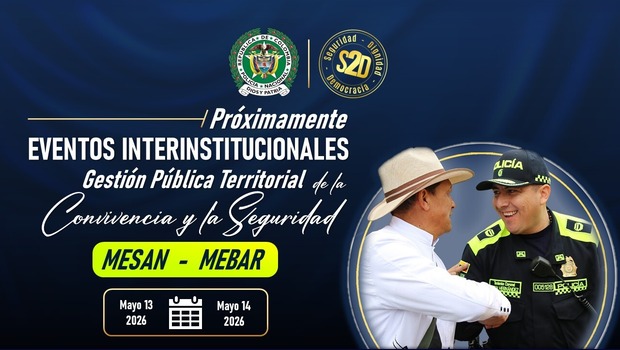 Imágen que anuncia fechas de realización de conversatorio "Gestión Pública Territorial" en la MESAN y MEBAR.