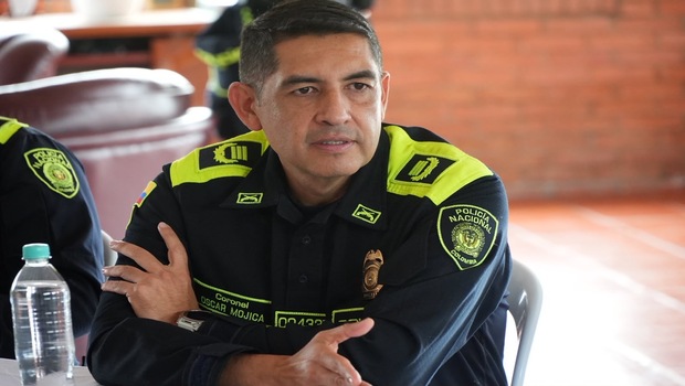 Coronel Óscar Mojica Comandante Departamento de Policía Boyacá.