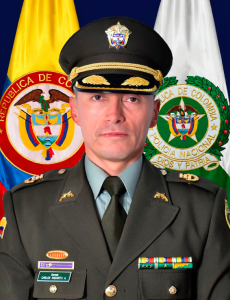 Fotografia del señor comandante del departamento de Policía Norte de Santander, Coronel Carlos Angarita Antolínez