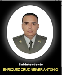Fotografía del Señor Si. Enriquez Cruz Neiver Antonio quien falleció en cumplimiento de su deber.