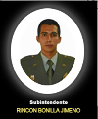 Fotografía del Señor Si. Rincón Bonilla Jimeno quien falleció en cumplimiento de su deber.