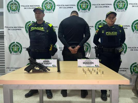 Capturado un hombre por porte ilegal de armas en Bucaramanga 