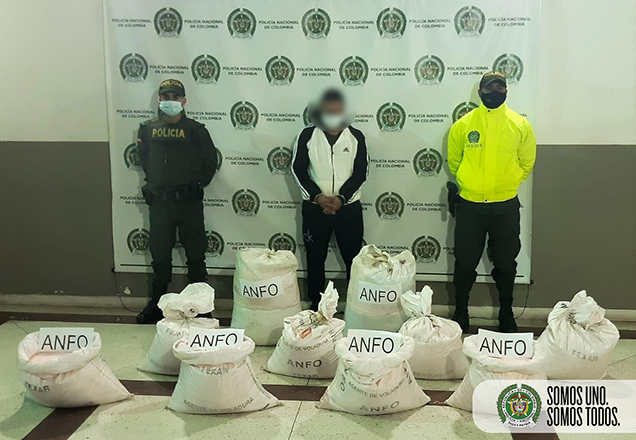 Capturado en Copacabana un hombre con 301 kilogramos de explosivo ANFO 