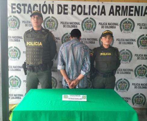 En Armenia fue capturado un sujeto por violencia intrafamiliar