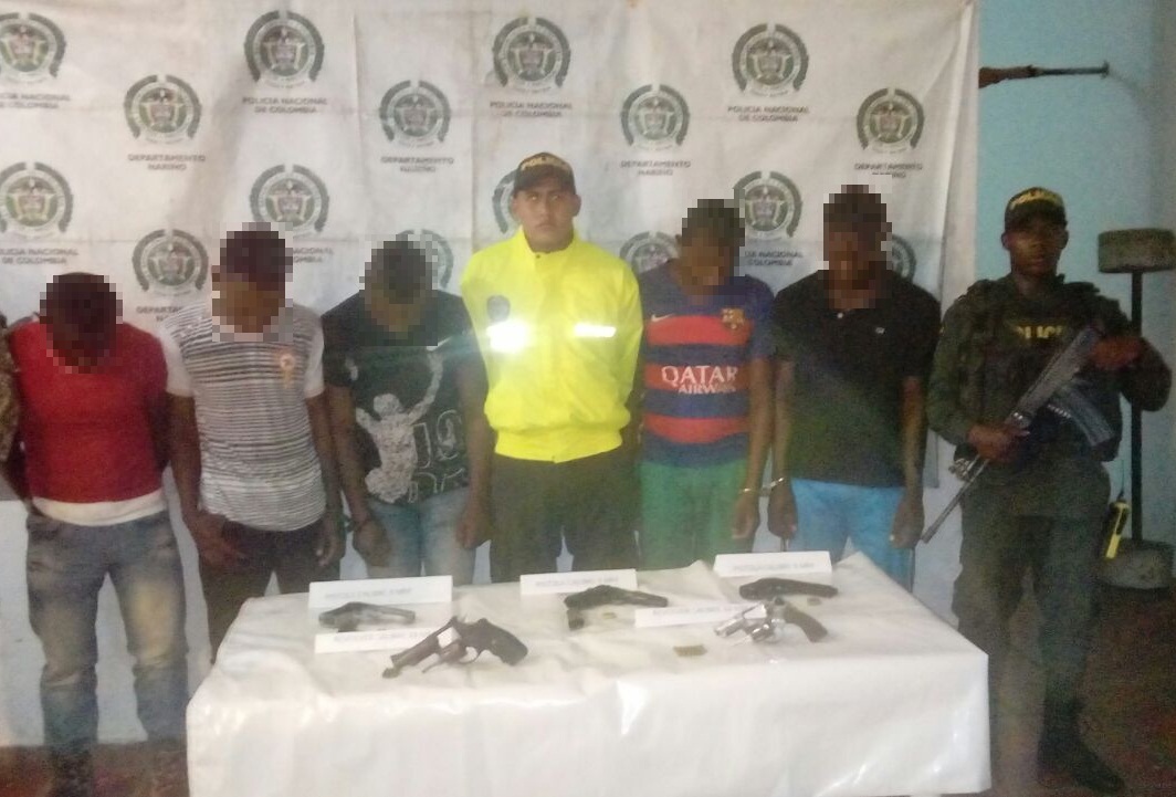 Capturados con armas de fuego