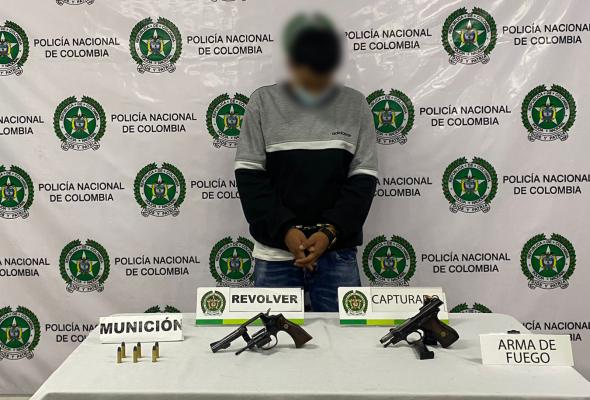 1 persona capturada-armas de fuego y munición incautadas