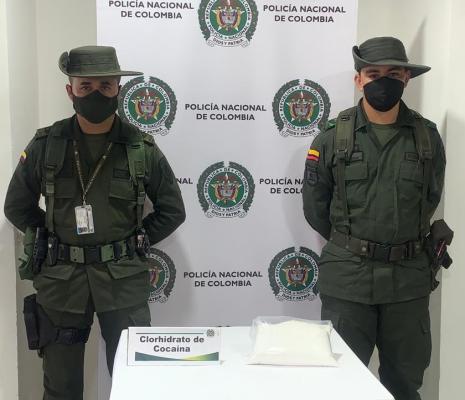 Infalibles controles de la Policía Nacional permitieron nueva incautación de clorhidrato de cocaína en el Aeropuerto