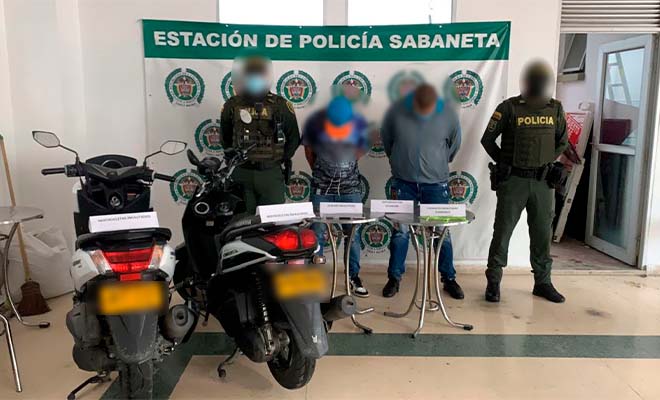 capturados por extorsión en Sabaneta