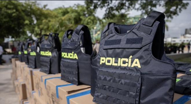 302 Chalecos de Protección Balístico Azul.