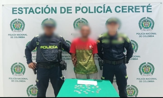 dos policias y un ciudadano capturado por el delito de tráfico, fabricación o porte de estupefacientes