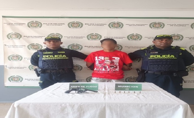 Capturado en flagrancia hombre con arma de fuego en Sabanalarga, Atlántico