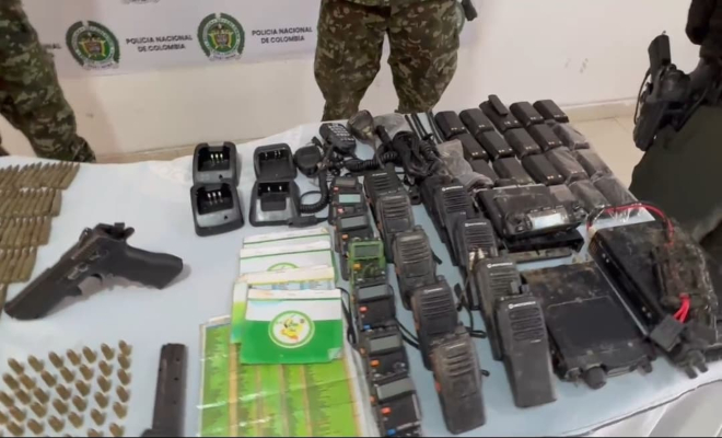 Con esta acción, la Policía Nacional y las fuerzas Militares continuarán dando golpes contundentes a las estructuras criminales que delinquen en el sur de Bolívar (1)