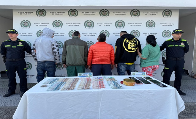 Cinco capturados por tráfico de drogas en el barrio Paraíso de Manizales