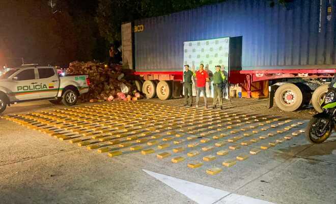 320 kilogramos de clorhidrato de cocaína incautados 