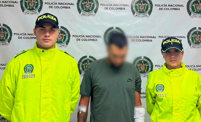 Capturado señalado de ser integrante del Clan del Golfo, custodiado por la Policía Nacional