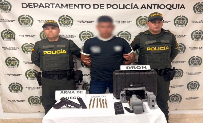 Capturado en Segovia con una pistola Glock y un dron