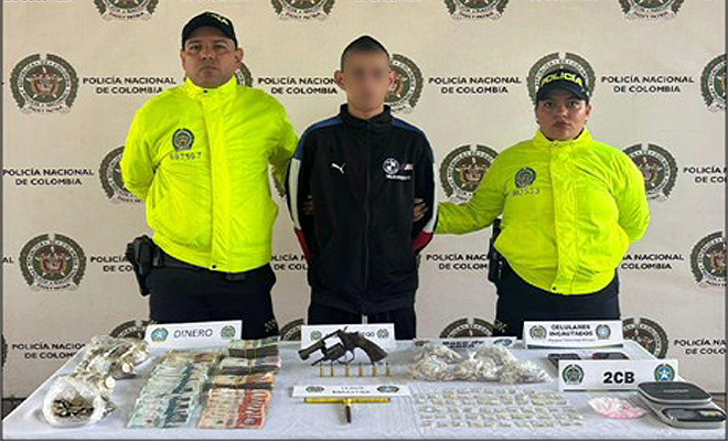 Dos policías y un capturado por tráfico de estupefacientes
