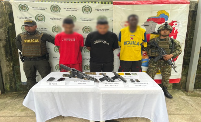 Policía y Ejército capturan 3 delincuentes
