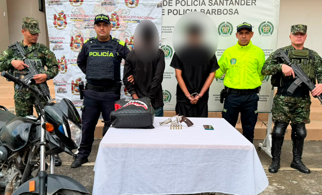 Unidades de Modelo del Servicio de Polic&iacute;a orientado a las personas y territorios, Investigaci&oacute;n Criminal e Inteligencia Policial, el grupo GAULA y el apoyo del Ejercito Nacional, bajo la coordinaci&oacute;n de la Fiscal&iacute;a General de la Naci&oacute;n, capturaron a dos hombres presuntamente involucrados en los hechos