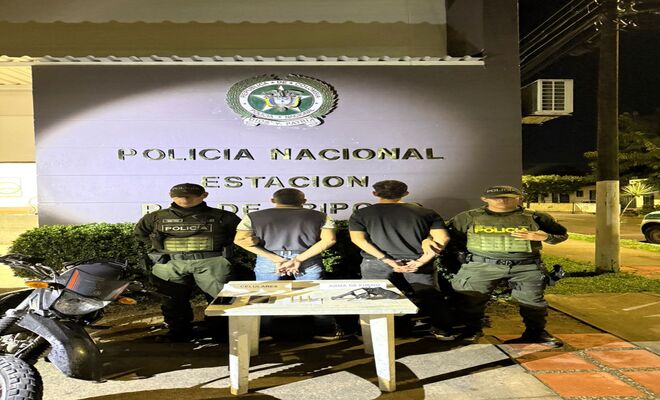 Capturados dos hombres que presuntamente iban a cometer un homicidio en Paz de Ariporo
