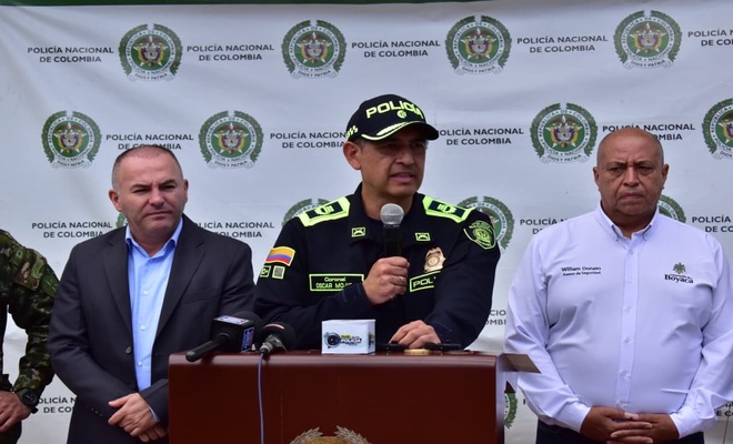 Coronel Oscar Mojica Comandante Policía Boyacá.
