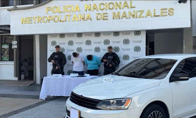 Policía Metropolitana de Manizales refuerza lucha contra la extorsión: dos capturados en el centro de la ciudad