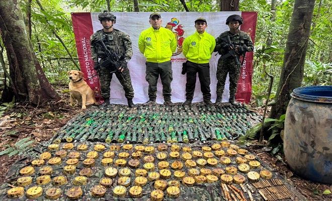 Hallazgo de depósito ilegal de material de guerra