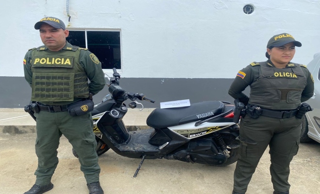 Los controles realizados y la solicitud de antecedentes permitieron a uniformados de la Policía Metropolitana de Montería recuperar una motocicleta reportada como hurtada.