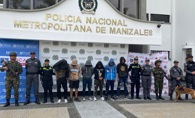 Seis capturados por narcomenudeo en Villamaría