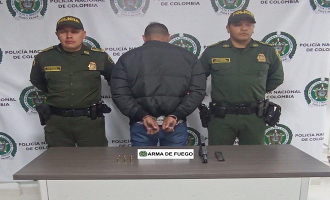 uniformados del CAI Chambú permitió sacar un arma de fuego de circulación