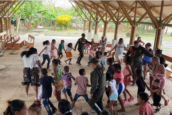 Realizando una actividad de recreación