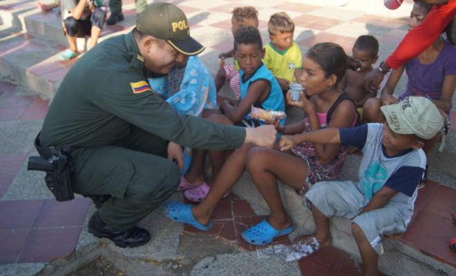 actividad del grupo de infancia y adolescencia guajira con niños venezolanos 