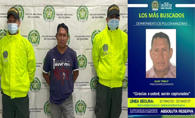 1 persona capturada-policías custodiando