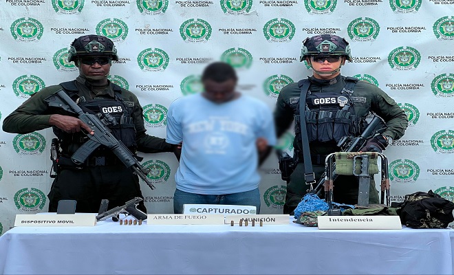 capturado por porte ilegal de armas quibdó