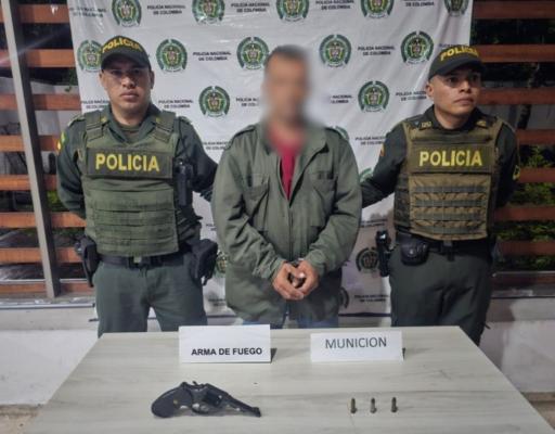 capturado con arma de fuego