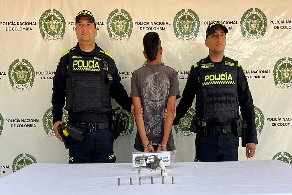 Capturado alias “Juancho” en Neiva tras persecución policial; se le incautó un arma de fuego