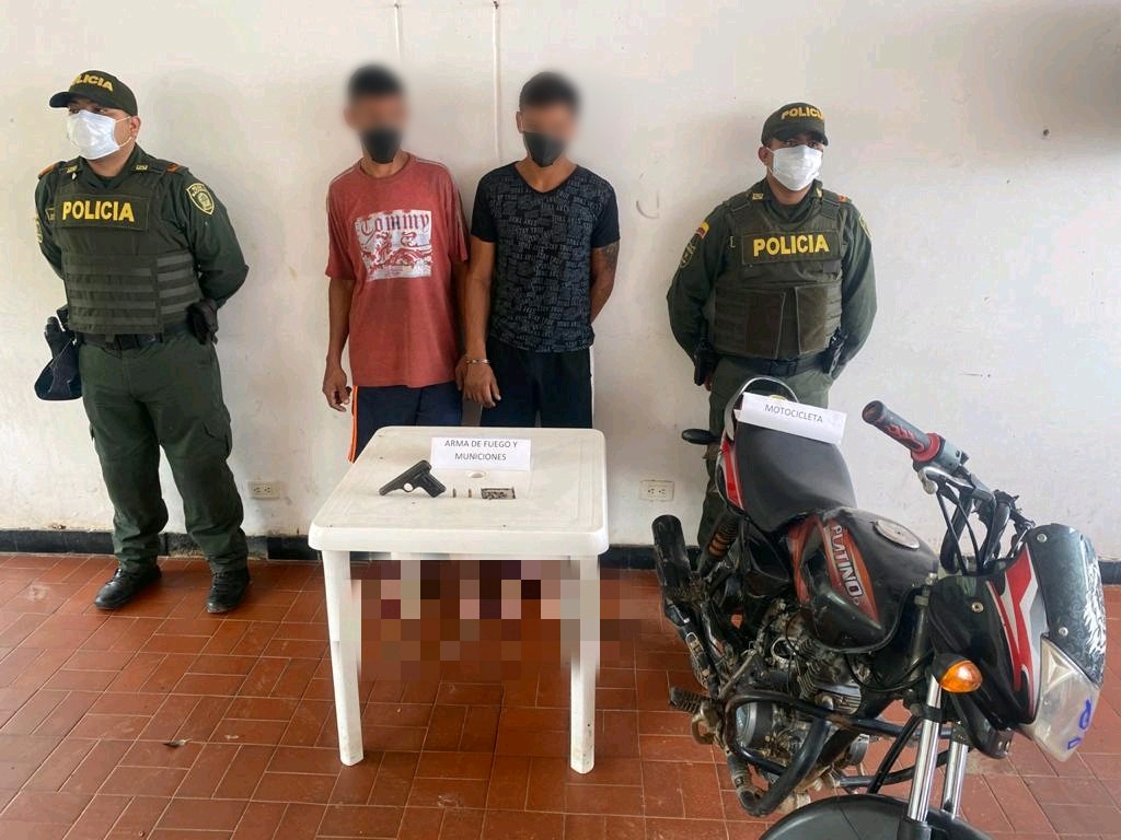 Capturados por porte ilegal de armas de fuego