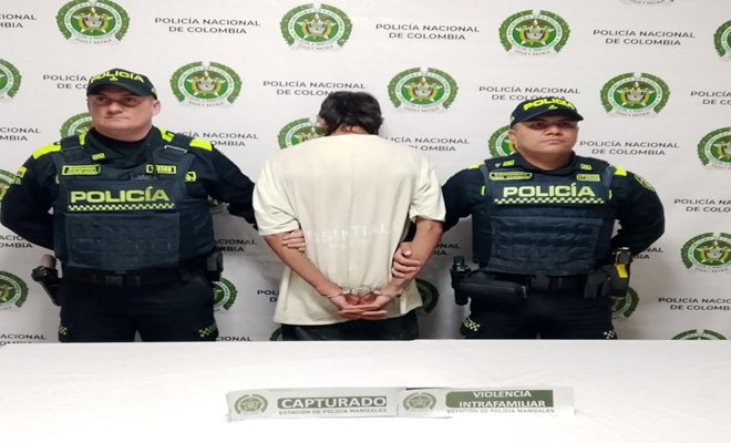 Dos policías con capturado en Manizales en flagrancia