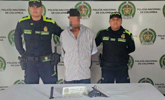 Capturado en Girón hombre que portaba arma de fuego y munición modificada