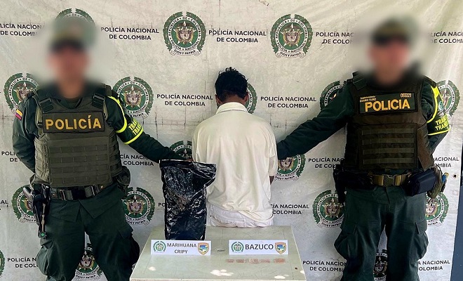 Caen tres hombres y una mujer, con marihuana, bazuco y tusi