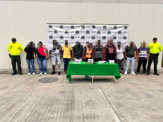 La Policía asesta contra estructura dedicada al tráfico de estupefacientes en municipios de Pradera, Florida, Palmira, Cali (Valle) y Miranda Cauca
