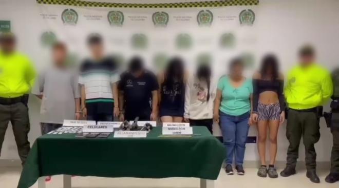 capturados siete personas por el delito contra la vida