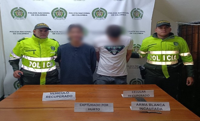 Dos personas capturadas por el delito de hurto 