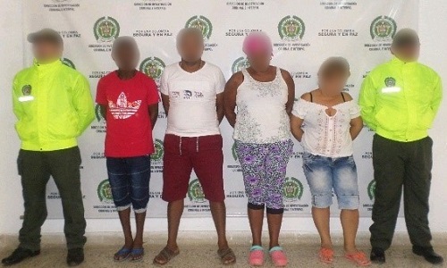 Se capturaron cuatro personas que se dedicarían al tráfico de estupefacientes