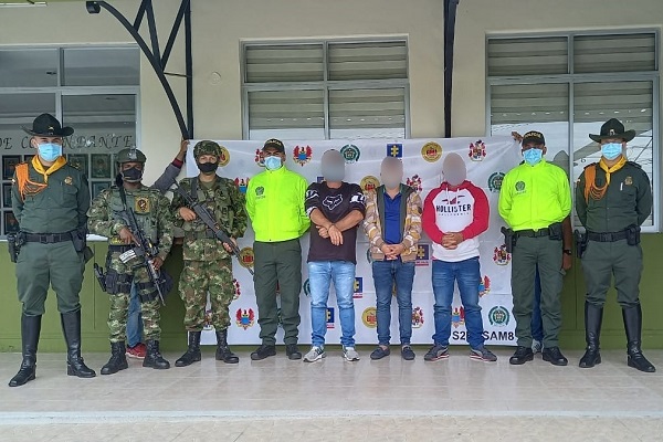 Capturados por desplazamiento forzado y secuestro 