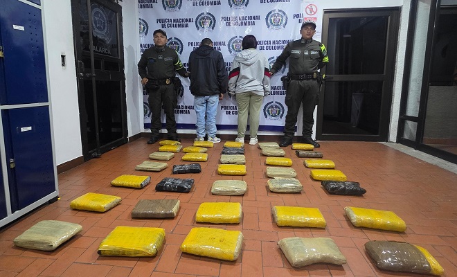 Incautación de 35 kilos de marihuana 