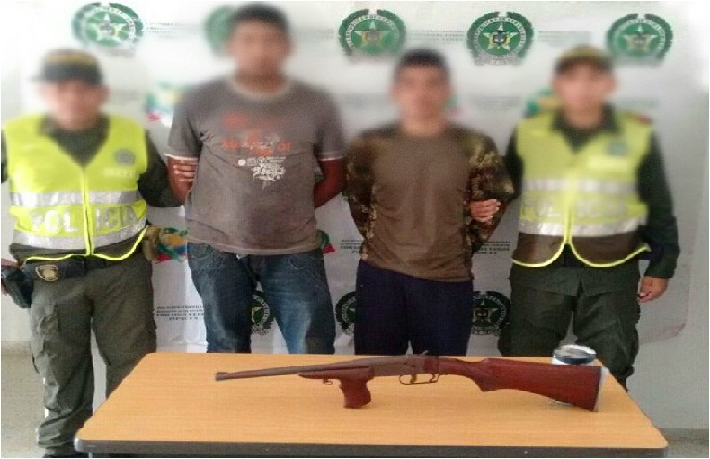 capturados-porte ilegal-trafico-armas de fuego-zona bananera-mnvcc-cuadrantes-magdalena